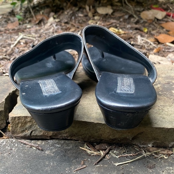 Brighton Thong Sandal Size 8.5M Animal Print & Bronze Leather Heart Rhinestone. - Picture 11 of 11